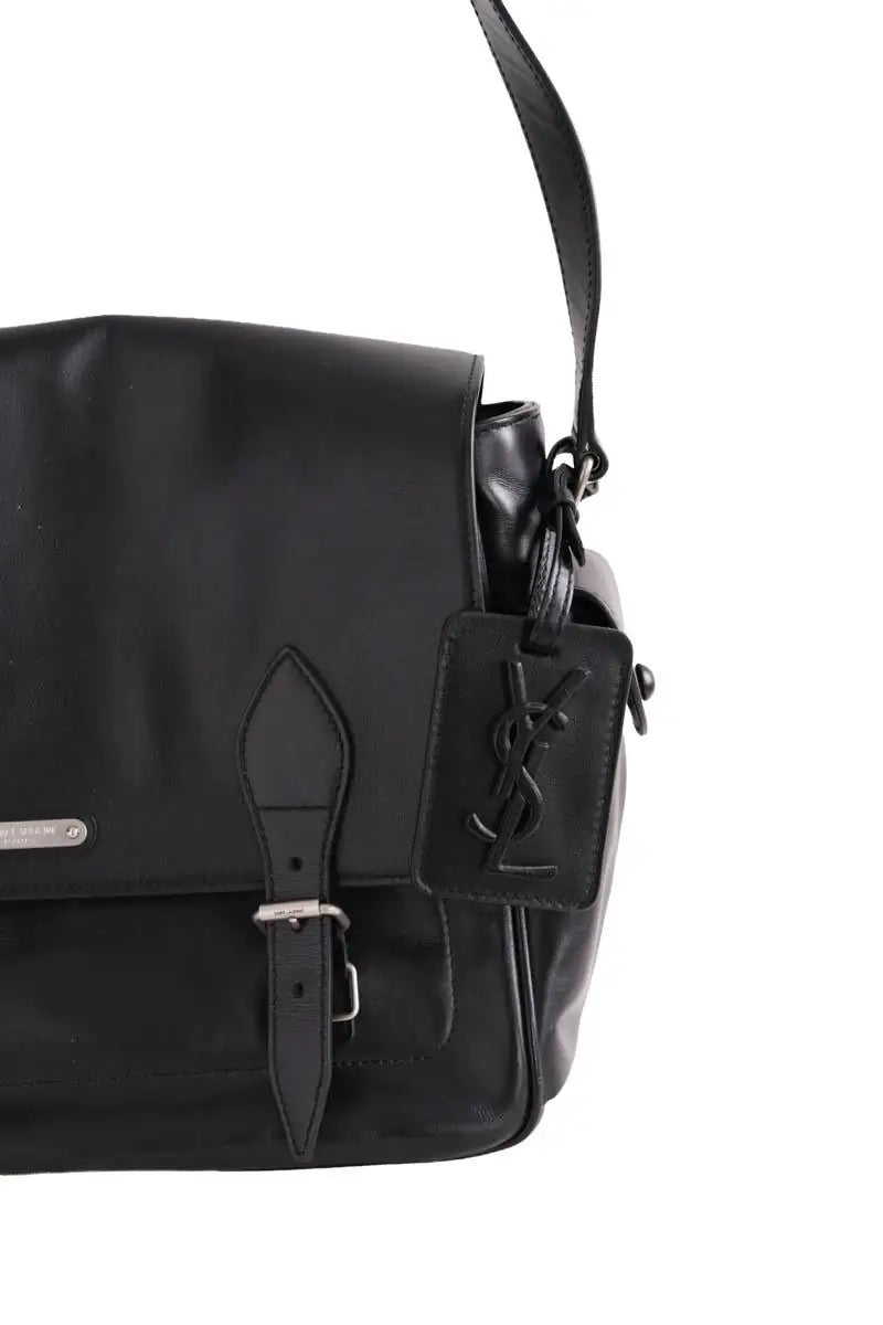 Cartable Saint Laurent Noir en Cuir