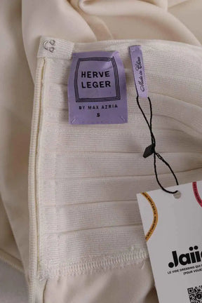 Robe Herve Leger Ecru en Coton