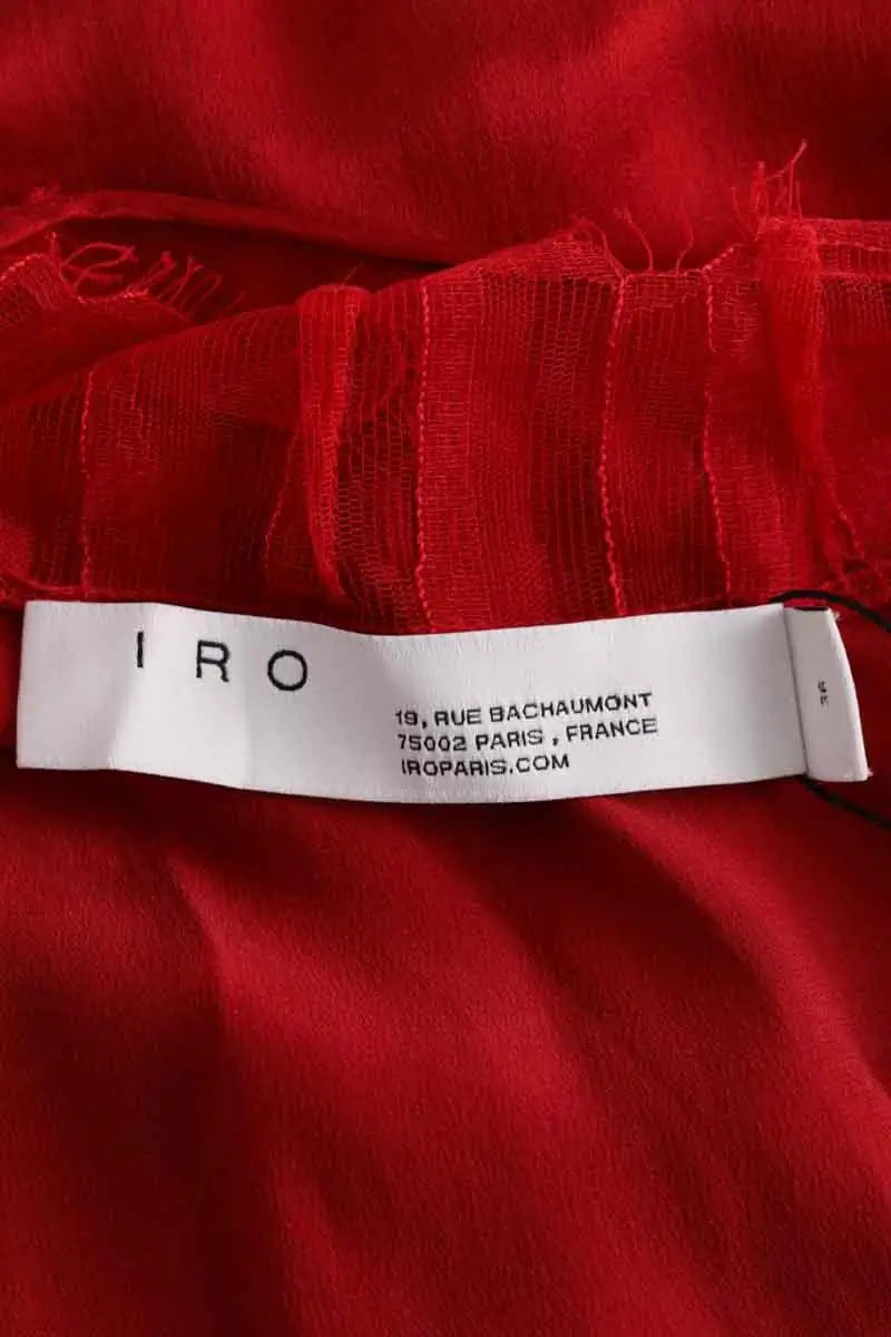 Top sans manche Iro Berwyn Rouge en Soie