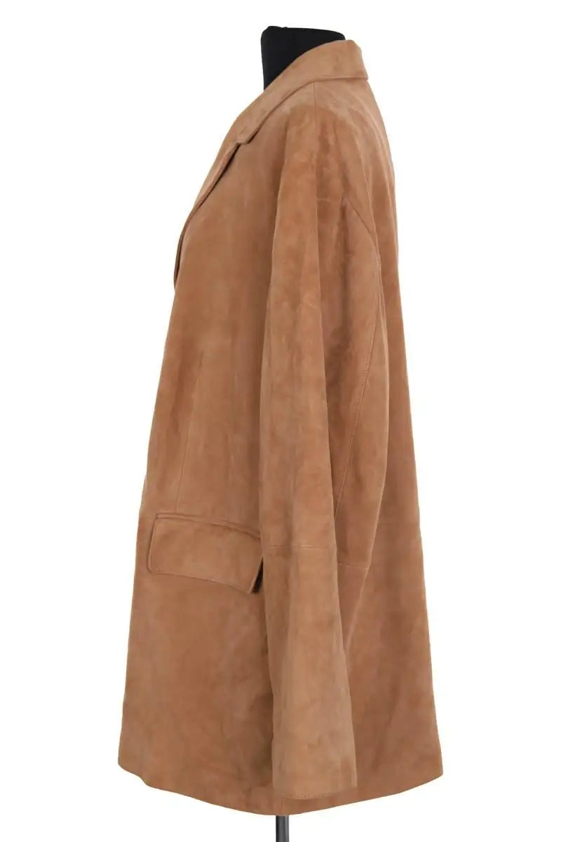 Manteau Marina Rinaldi Camel en Cuir