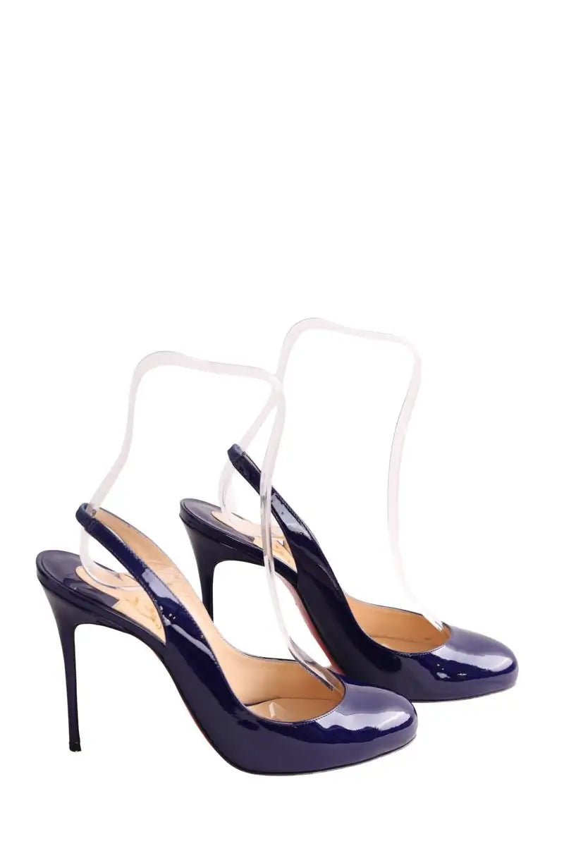 Talons Christian Louboutin Bleu en Cuir verni