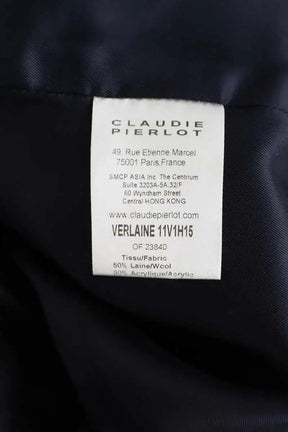 Gilet Claudie Pierlot Verlaine Bleu en Laine