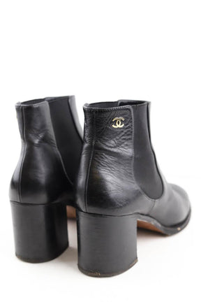 Boots Chanel  Noir