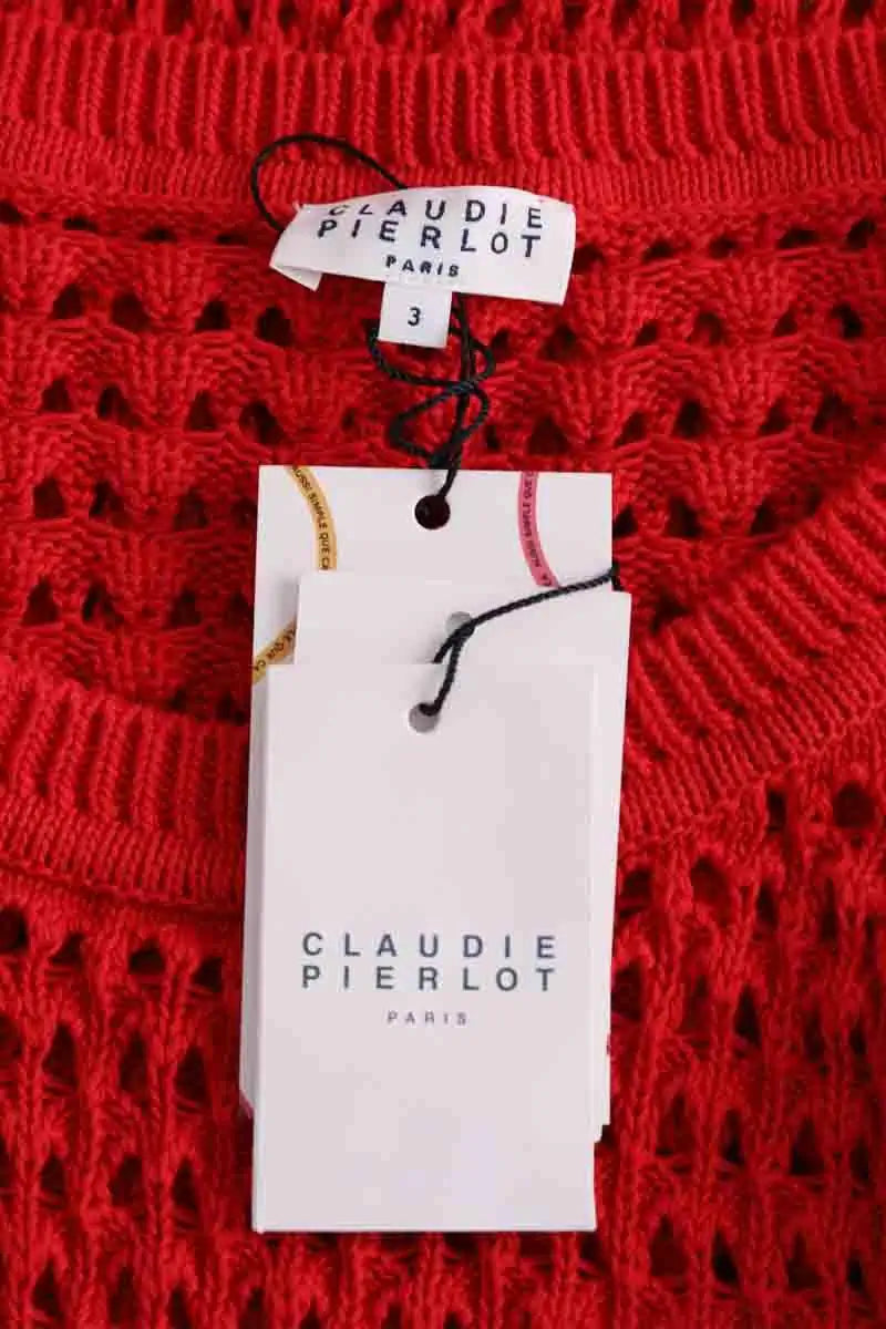 Pull Claudie Pierlot Rouge en Coton
