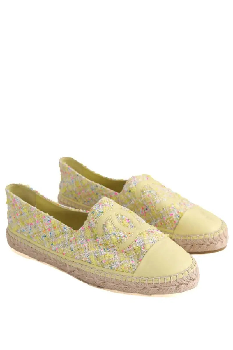 Espadrilles Chanel Jaune en Tissu