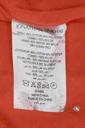 Robe Jonathan Simkhai Orange en Coton
