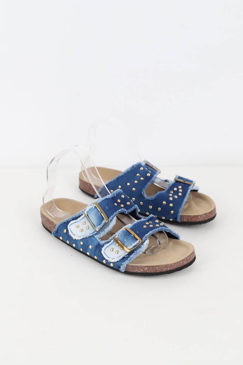 Mules Claris Virot  Bleu