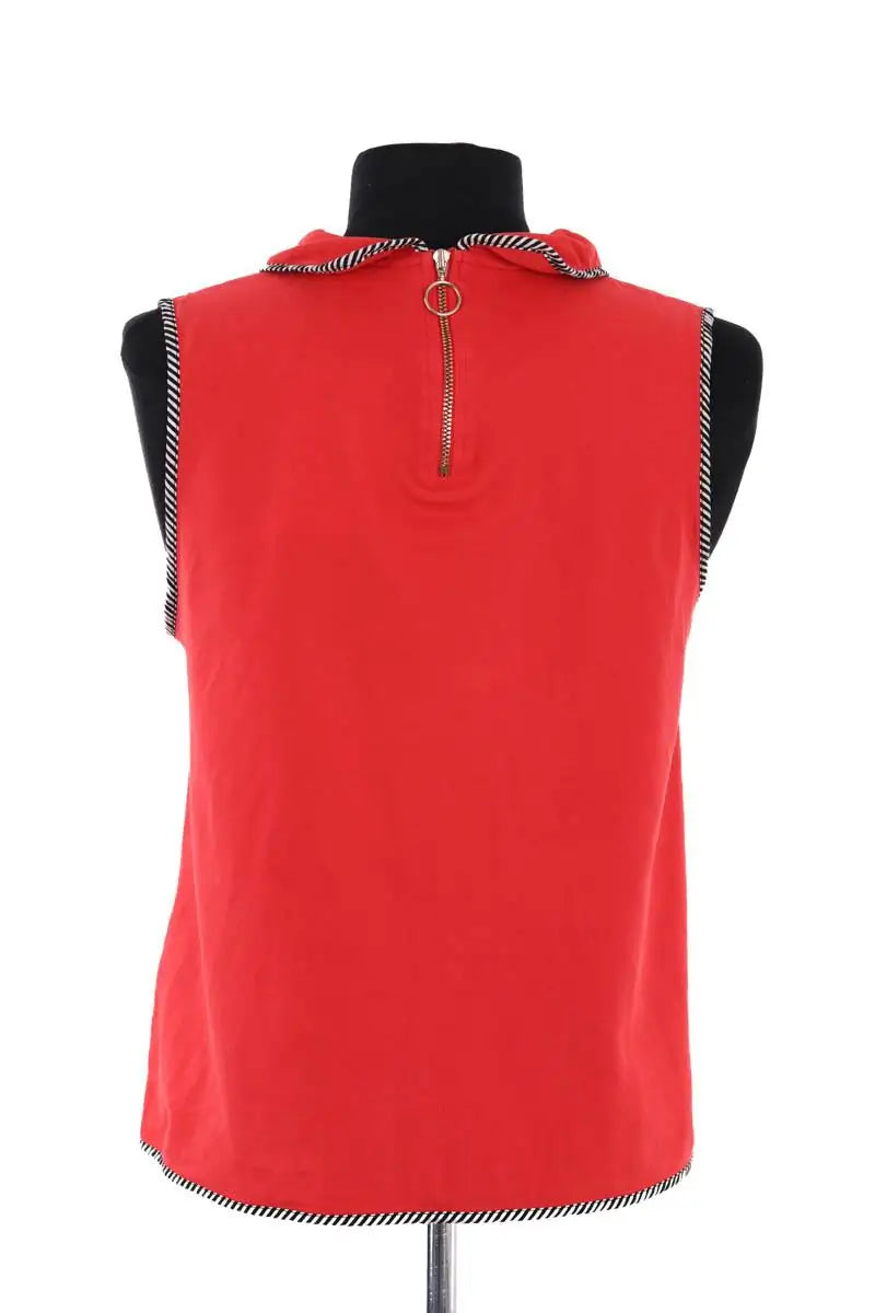 Top sans manche Tommy Hilfiger Rouge en Coton