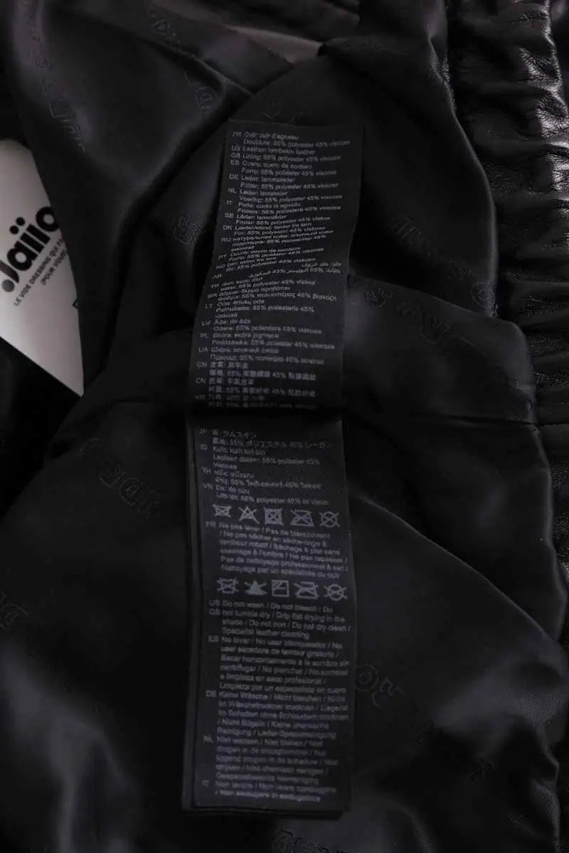 Blouson Sandro Noir en Cuir
