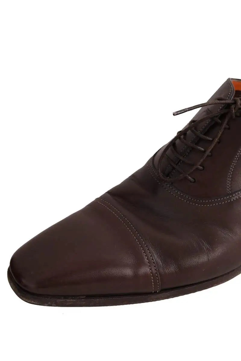 Chaussures à lacets Santoni Marron en Cuir