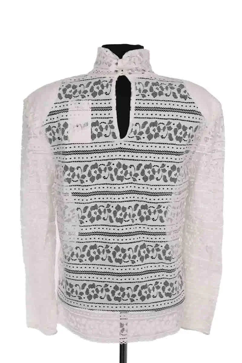 Blouse Sandro Blanc en Coton