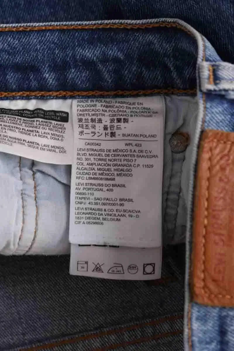 Mini short Levi's Bleu en Coton