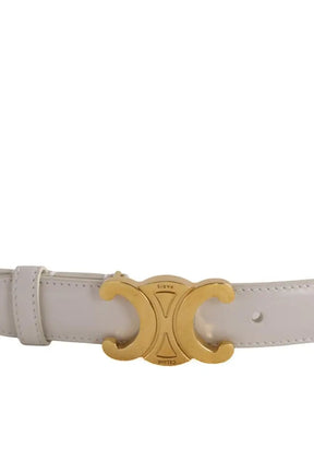 Ceinture en cuir Celine Triomphe Blanc en Cuir
