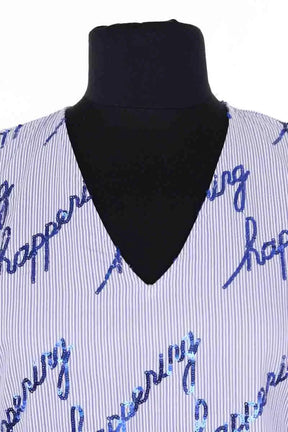T-shirt Sandro Bleu en Coton