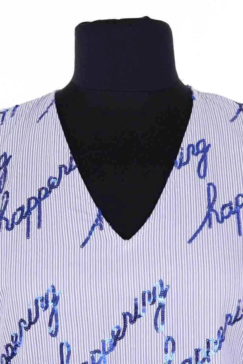 T-shirt Sandro Bleu en Coton
