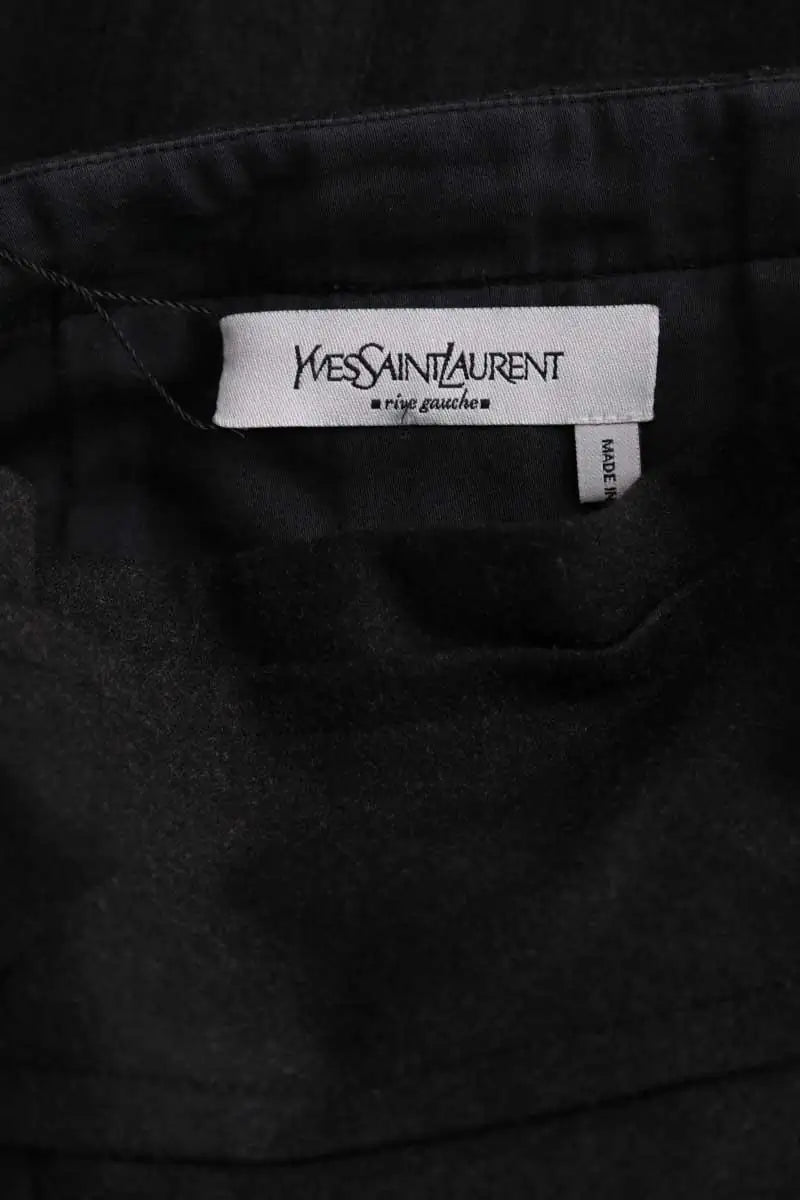 Jupe Yves Saint Laurent Anthracite en Laine