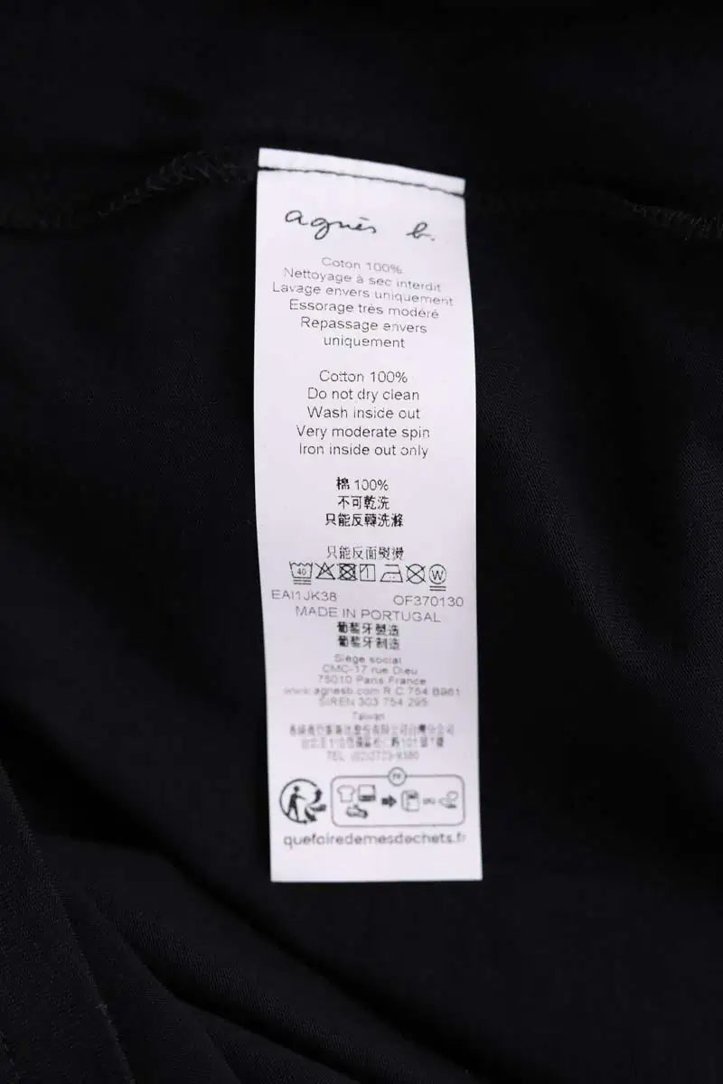 T-shirt Agnès B. Noir en Coton