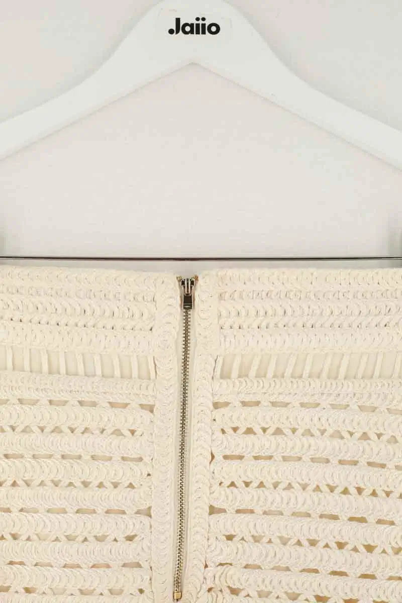 Jupe Maje Beige en Synthétique