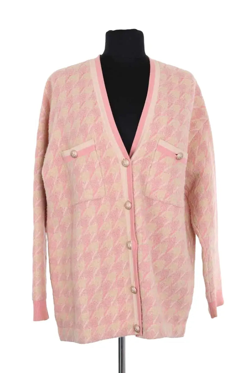 Cardigan Sandro Rose en Coton, taille M - Seconde Main