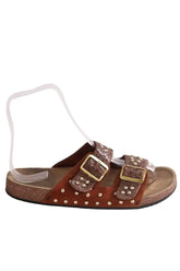 Mules Claris Virot Odette Marron en Cuirs exotiques, taille 40 - Seconde Main