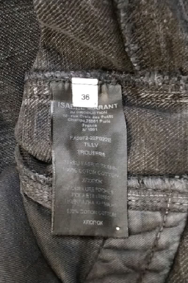Jean droit Isabel Marant  Noir