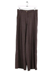 Pantalon large Sessun Marron en Lin, taille M - Seconde Main