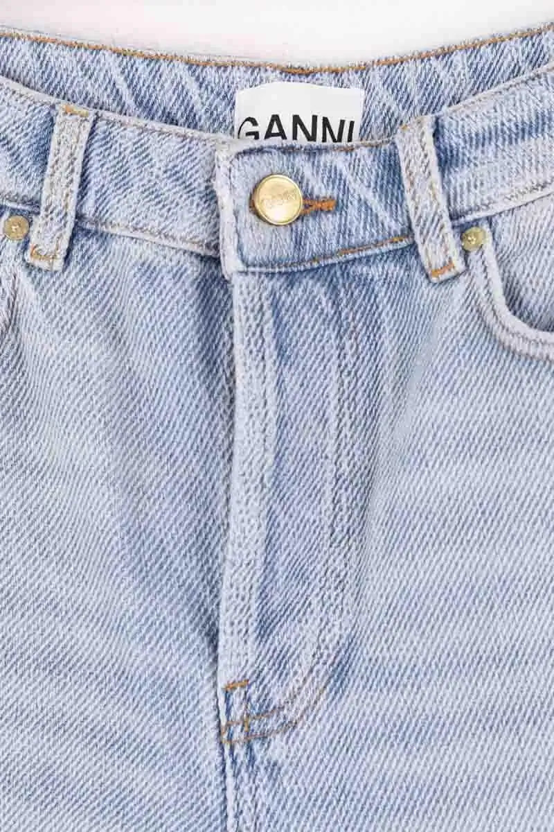 Jean large Ganni Bleu en Coton