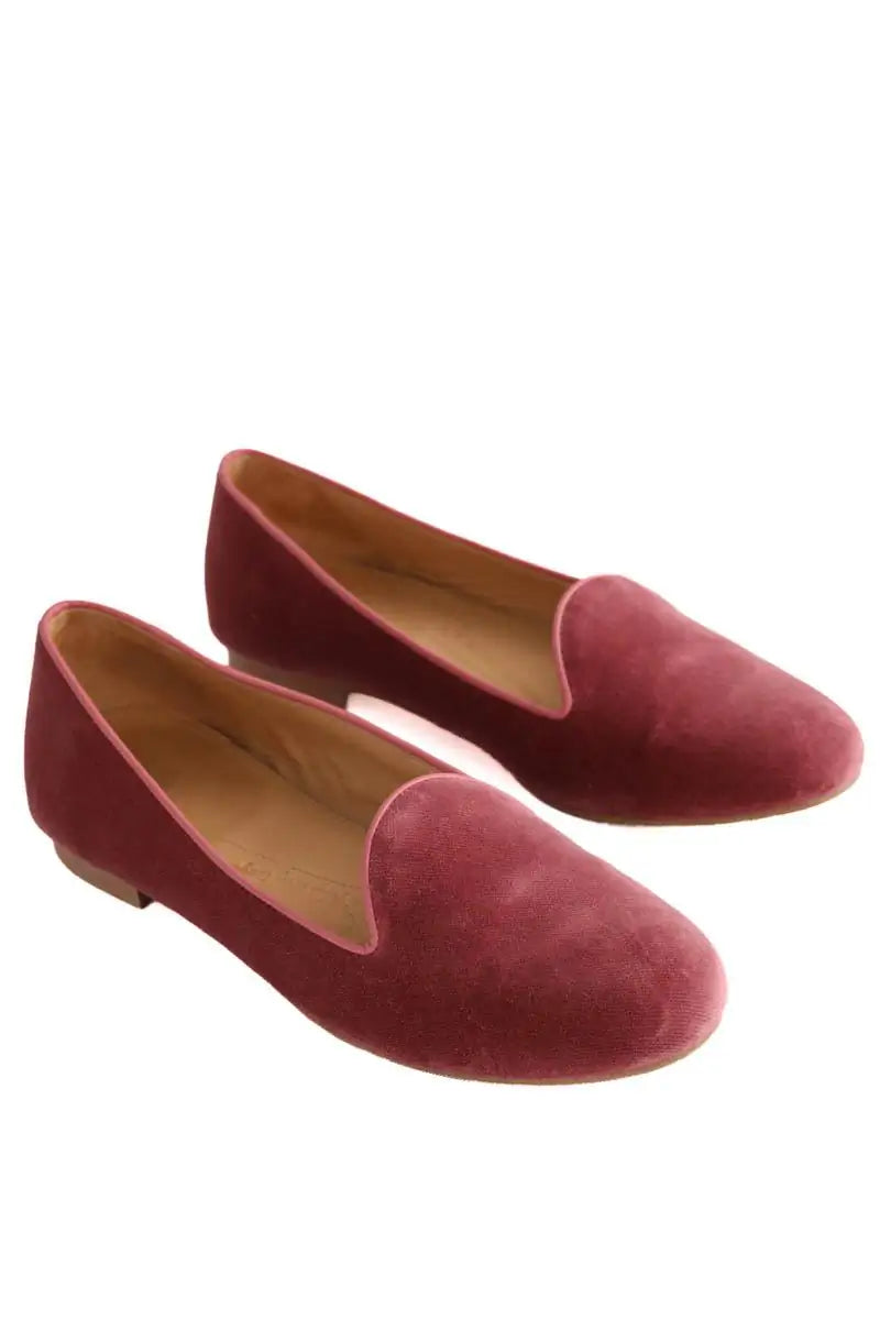 Mocassins Chatelles Rose en Velours