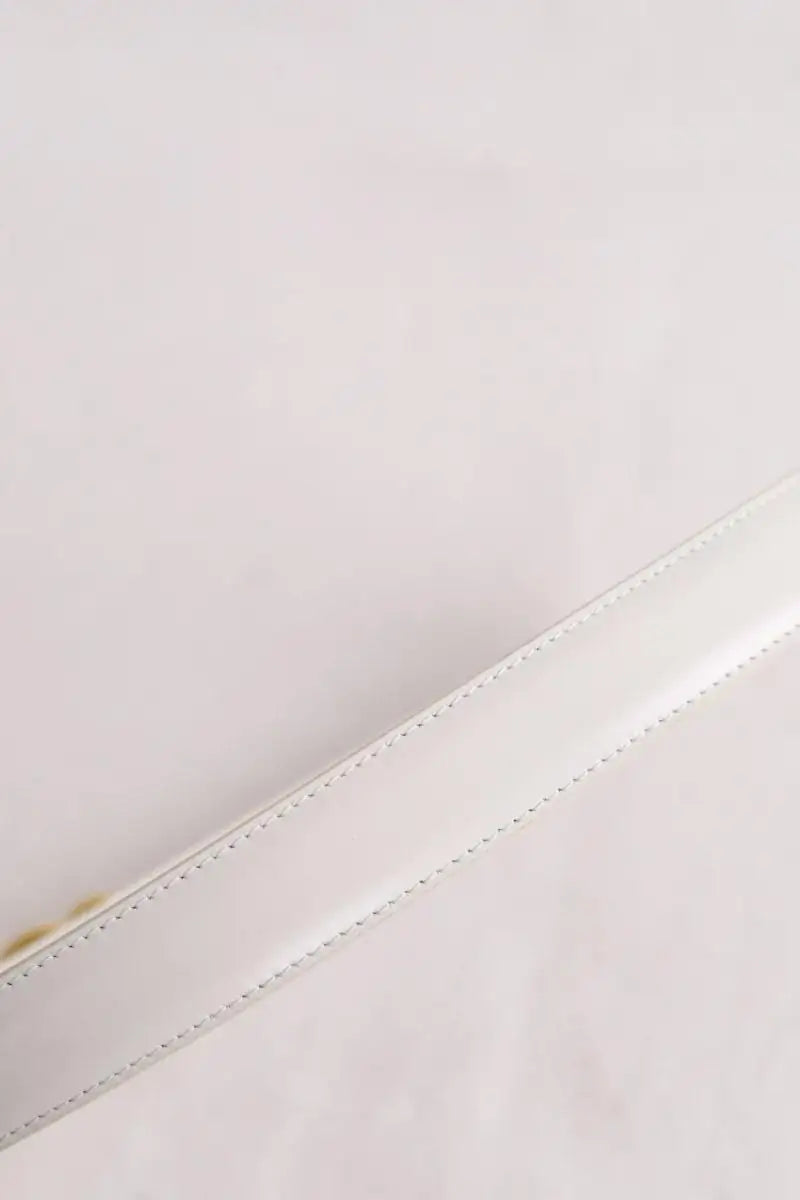 Ceinture en cuir Celine Triomphe Blanc en Cuir