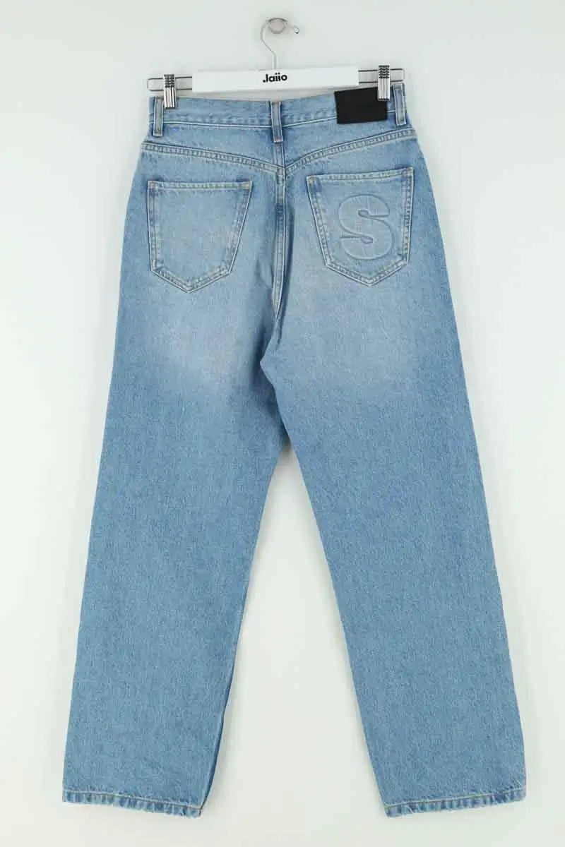 Jean droit Sandro Bleu en Coton