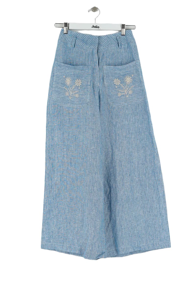 Pantalon large Louise Misha  Bleu