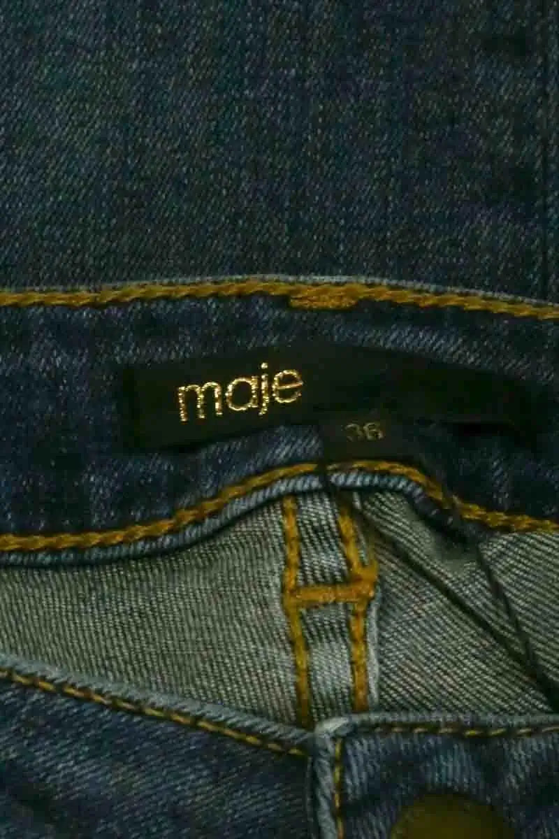 Jean slim Maje Bleu en Coton