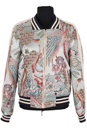 Blouson Maje Bleu en Viscose, taille S - Seconde Main