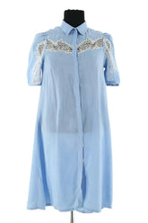 Robe Sandro Bleu en Synthétique, taille S - Seconde Main