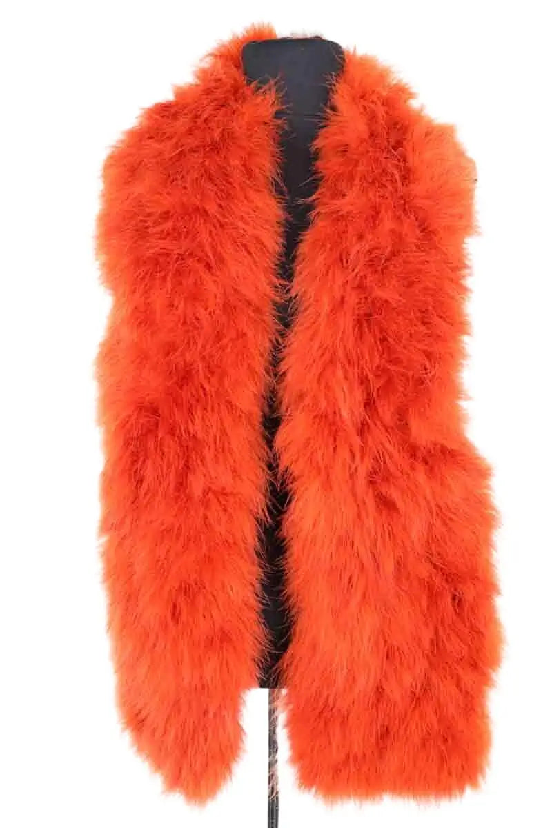 Écharpe Sonia Rykiel Orange en Fourrure - Seconde Main