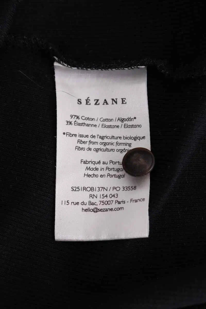 Robe Sézane Noir en Coton