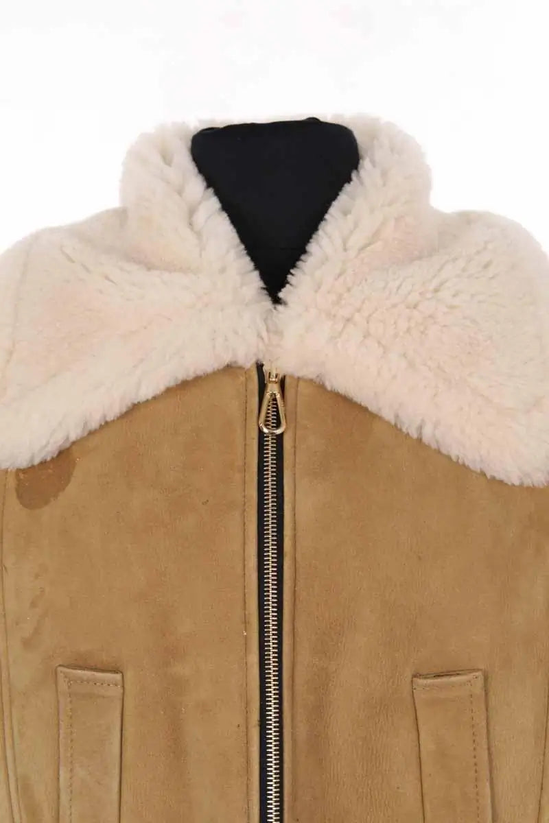 Veste Sandro Beige en Cuir