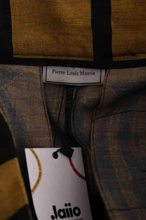 Pantalon large Pierre-Louis Mascia Marron en Laine