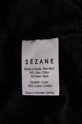 Blouse Sézane Noir en Coton