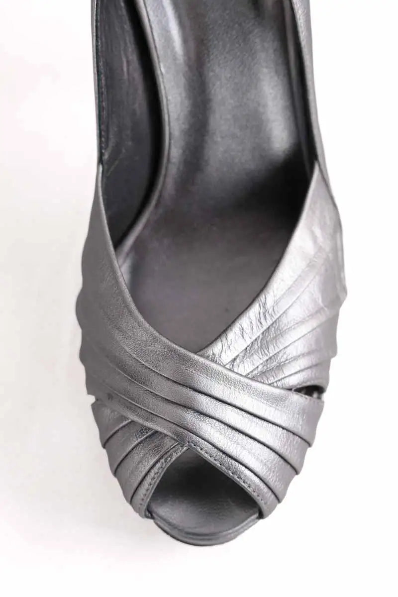 Talons Stuart Weitzman Argent en Cuir