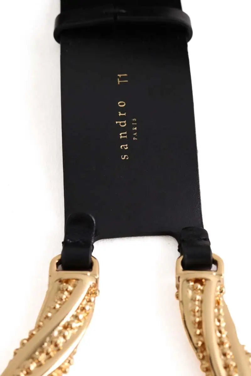 Ceinture en cuir Sandro Noir en Cuir