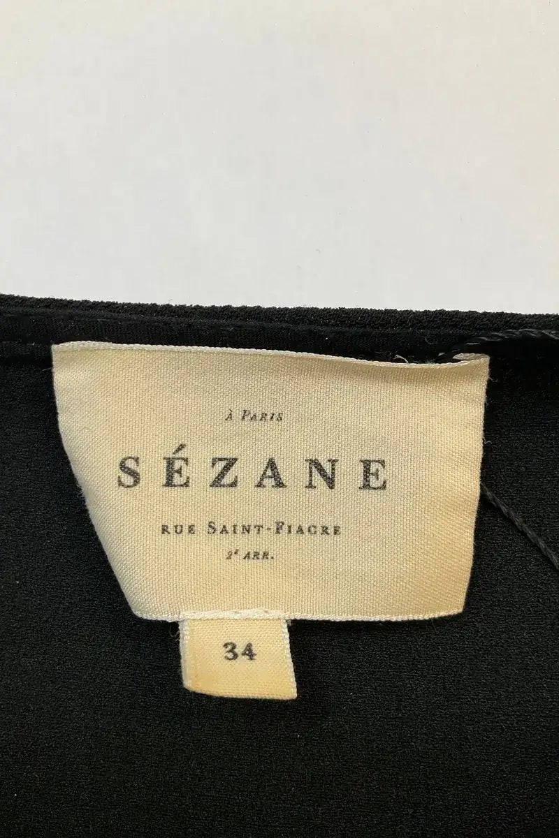 Blouse Sézane Noir en Coton