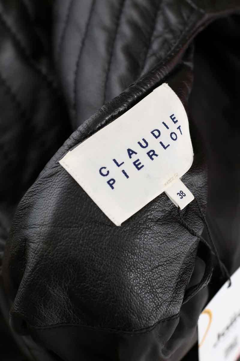 Veste en cuir Claudie Pierlot  Noir