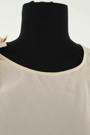 Top sans manche Sandro Beige en Soie