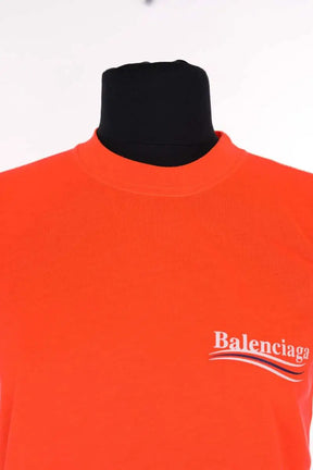 T-shirt Balenciaga Orange en Coton