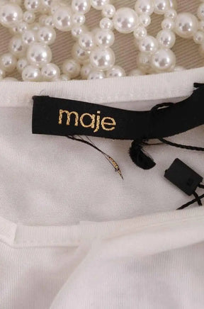 Top sans manche Maje Blanc en Synthétique