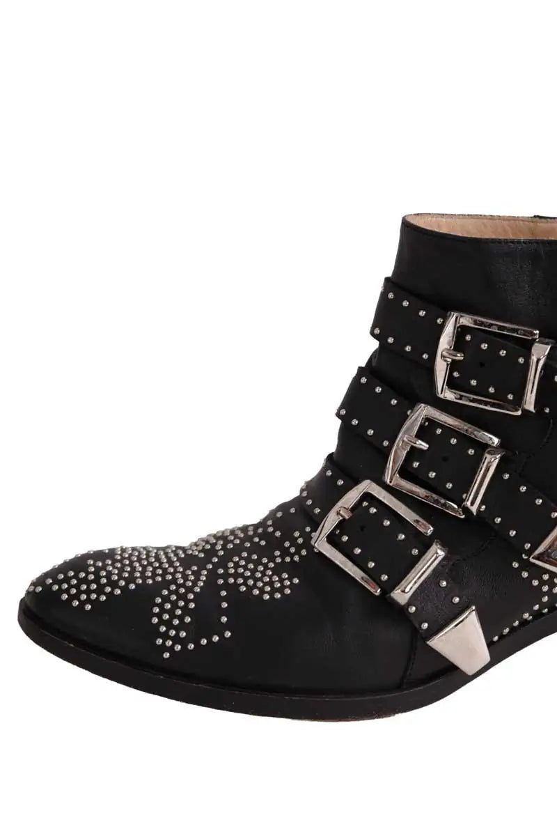 Boots à boucles Chloé Noir en Cuir