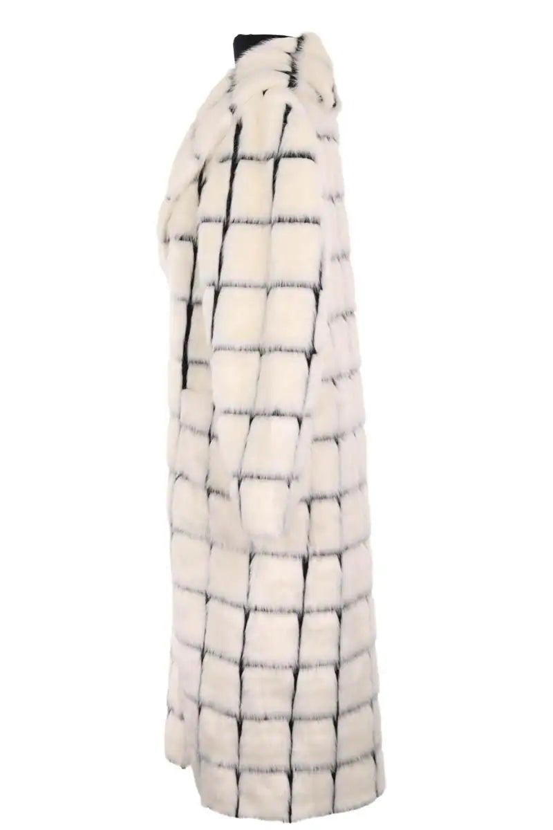 Manteau Manoush Blanc en Fausse fourrure