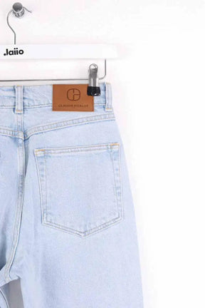 Jean droit Claudie Pierlot Bleu en Coton - élasthanne