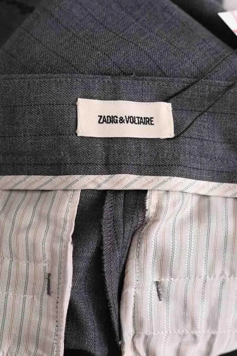 Pantalon droit Zadig & Voltaire Gris en Laine